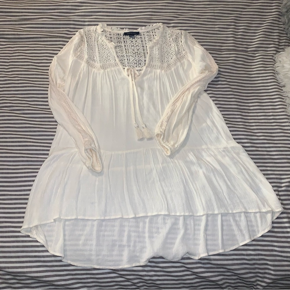 Elegant White Lace Women's Top